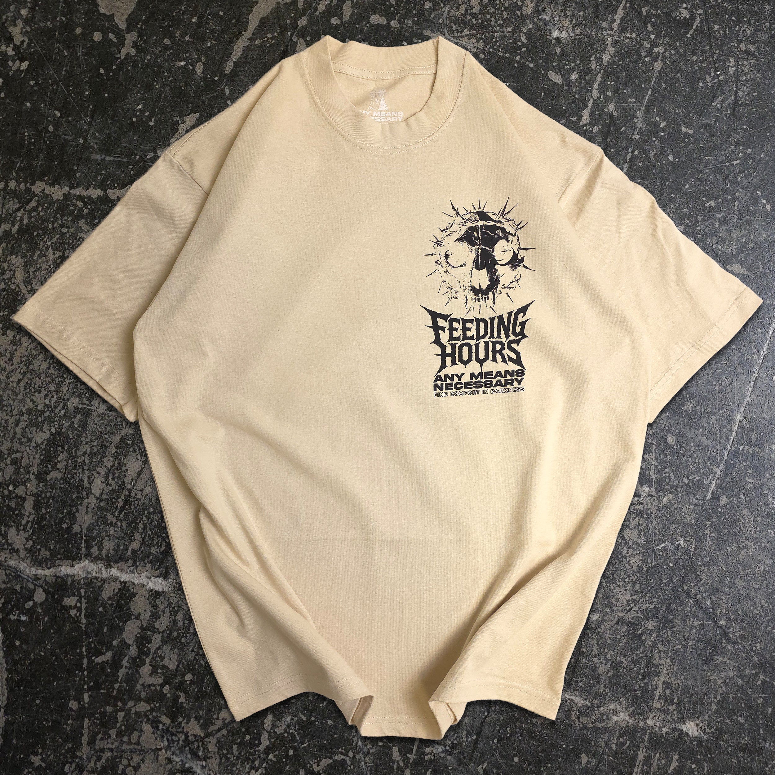 Feeding Hours V T-Shirt Bone - Image 2